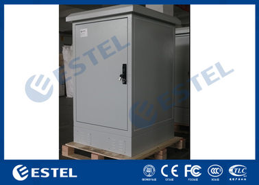 Solid Structure Outdoor Telecom Cabinet IP55 Galvanized Steel With Front Rear Access