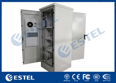 Telecommunication Outdoor Battery Telecom Cabinet Floor Mounting With Heat Exchanger