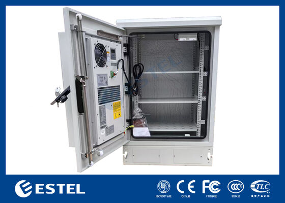 16U Outdoor Cabinet for Telecommunication Infrastructure with Air Conditioner Cooling