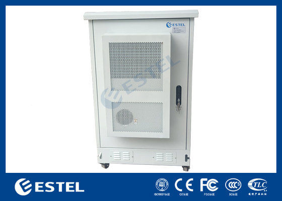 ET8080130A-22U এয়ার কন্ডিশনার কুলিং এবং চার চাকার সাথে আউটডোর টেলিকম ক্যাবিনেট