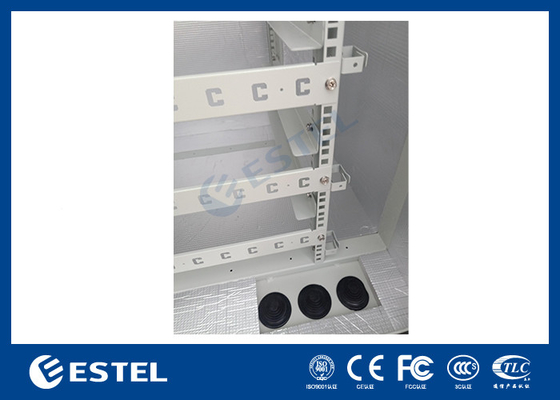ET8080130A-22U এয়ার কন্ডিশনার কুলিং এবং চার চাকার সাথে আউটডোর টেলিকম ক্যাবিনেট