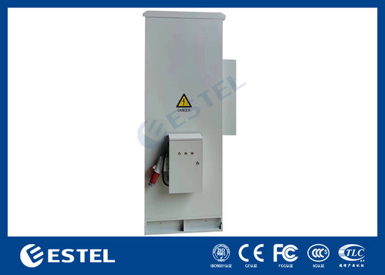 ডাবল ওয়ালস ৪০ইউ আইপি৫৫ আউটডোর টেলিকম ক্যাবিনেট, পিডিইউ এবং সাইড বক্স সহ, ২০০০ ওয়াট কুলিং ক্যাপাসিটি, ২২০এসি/৪৮ডিসি ইনপুট ভোল্টেজ