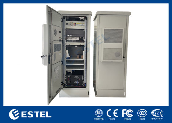 টেলিকম পাওয়ার সিস্টেমের জন্য এটিএস ব্যাটারি এবং ক্যামেরা সহ গ্যালভানাইজড শীট আউটডোর টেলিকম ক্যাবিনেট