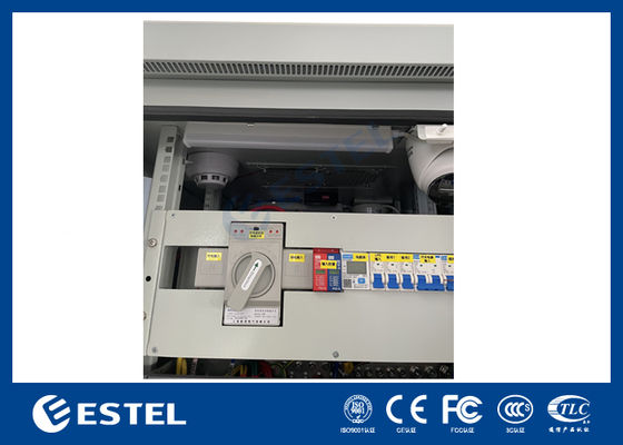 টেলিকম পাওয়ার সিস্টেমের জন্য এটিএস ব্যাটারি এবং ক্যামেরা সহ গ্যালভানাইজড শীট আউটডোর টেলিকম ক্যাবিনেট