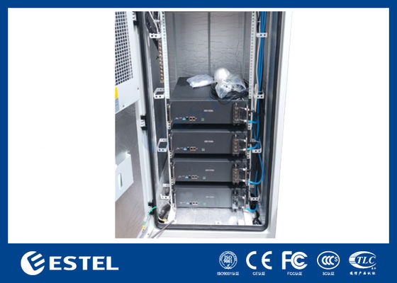 আউটডোর টেলিকম ক্যাবিনেট সঙ্গে 18kW 300A টেলিকম পাওয়ার সিস্টেম, ডিসি পাওয়ার সাপ্লাই সংশোধনকারী টেলিকম সরঞ্জাম ক্যাবিনেট