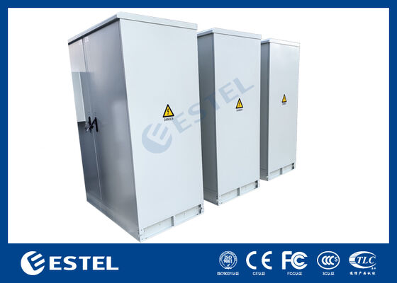 IP65 42U দ্বৈত-কম্পার্টমেন্ট আউটডোর বৈদ্যুতিক ক্যাবিনেট – RAL7035, উন্নত স্থায়িত্ব এবং সুরক্ষার জন্য 1.5 মিমি গ্যালভানাইজড স্টিল ও SUS316 স্টেইনলেস স্টিলের কাঠামো
