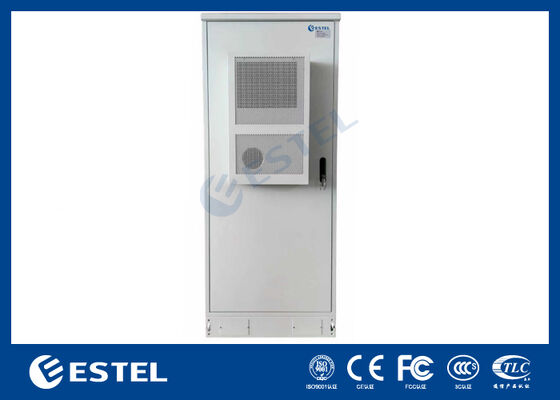 Outdoor Floor Standing Telecom Cabinet with Double Doors and Internal 19 Inch Rack Structure
