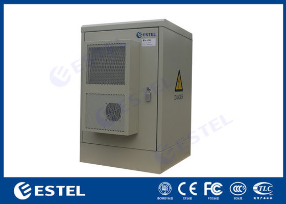 কুলিংয়ের জন্য এয়ার কন্ডিশনার সহ দুটি ডোর 16U IP65 আউটডোর টেলিকম ক্যাবিনেট ফ্লোর মাউন্ট