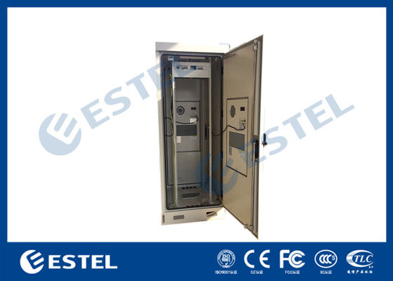 স্টেইনলেস স্টীল IP65 37U আউটডোর টেলিকম ক্যাবিনেট ডাবল এয়ার কন্ডিশনিং কুলিং